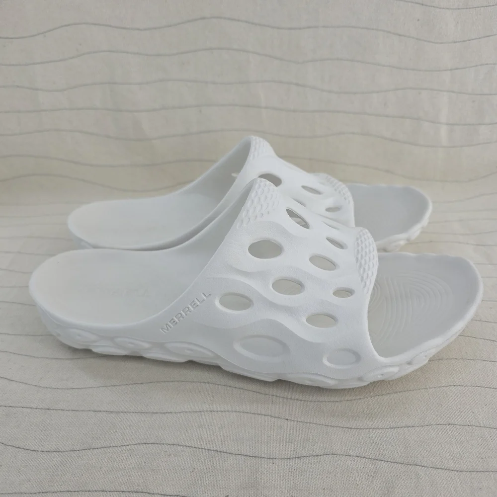 Merrell Unisex Hydro Slide Slip On White Lightweight Slide Sandals Sz 8.5 M/10 W